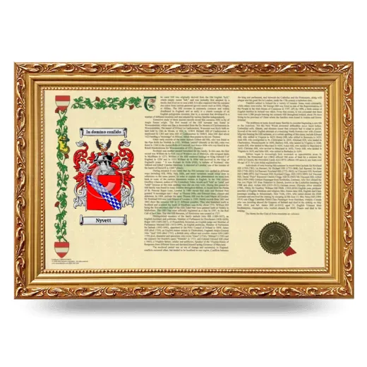 Nyvett Armorial Landscape Framed - Gold