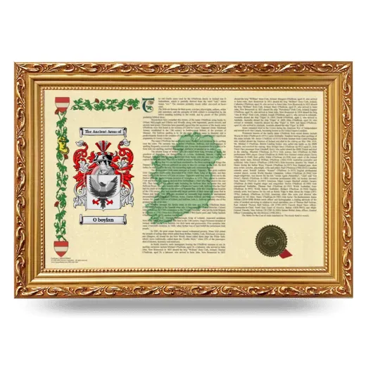 O boylan Armorial Landscape Framed - Gold