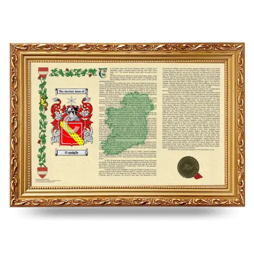 O quigly Armorial Landscape Framed - Gold