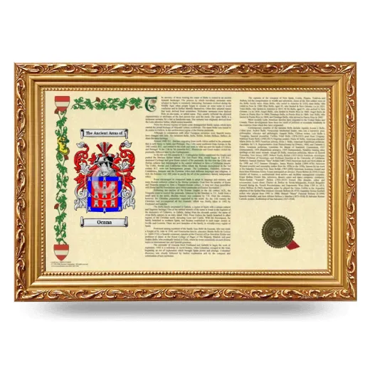 Ocana Armorial Landscape Framed - Gold