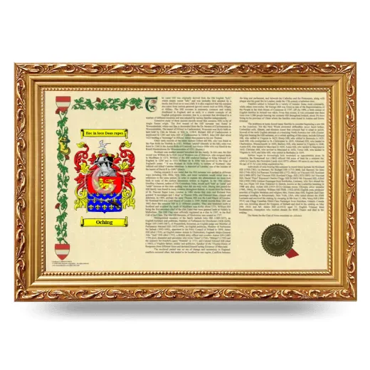 Oching Armorial Landscape Framed - Gold