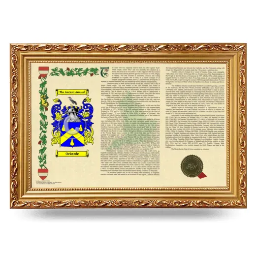Ockarde Armorial Landscape Framed - Gold