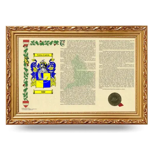 Odd Armorial Landscape Framed - Gold