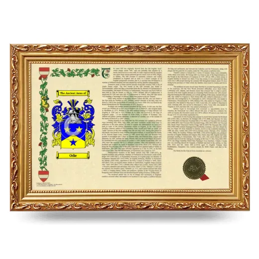 Odie Armorial Landscape Framed - Gold