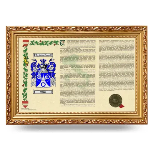 Odino Armorial Landscape Framed - Gold