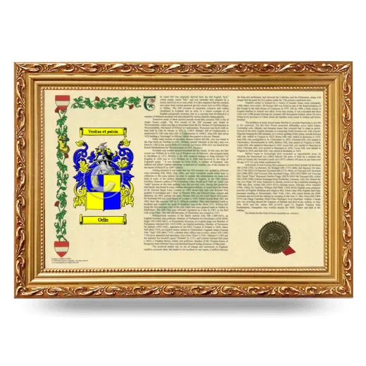 Odis Armorial Landscape Framed - Gold