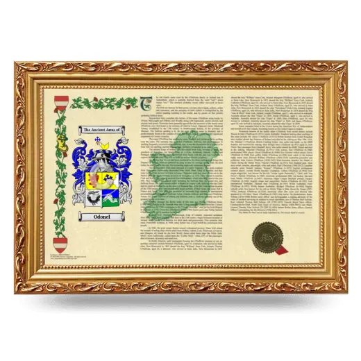 Odonel Armorial Landscape Framed - Gold