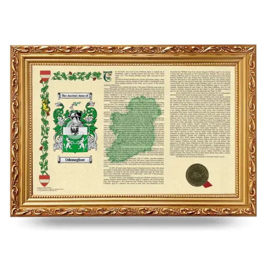 Odonoghue Armorial Landscape Framed - Gold
