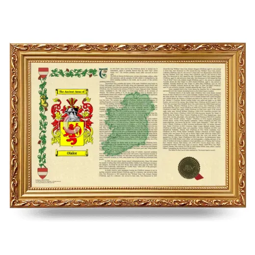 Olalor Armorial Landscape Framed - Gold