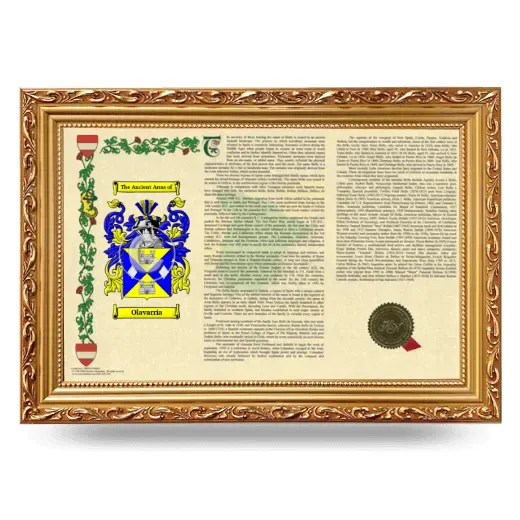 Olavarria Armorial Landscape Framed - Gold