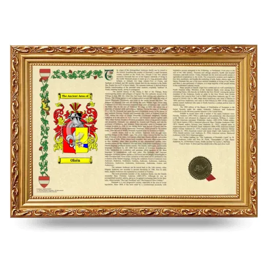 Olsén Armorial Landscape Framed - Gold