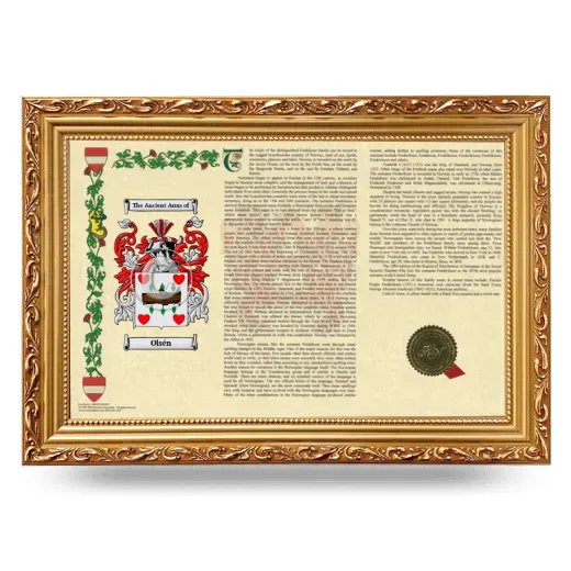 Olsén Armorial Landscape Framed - Gold