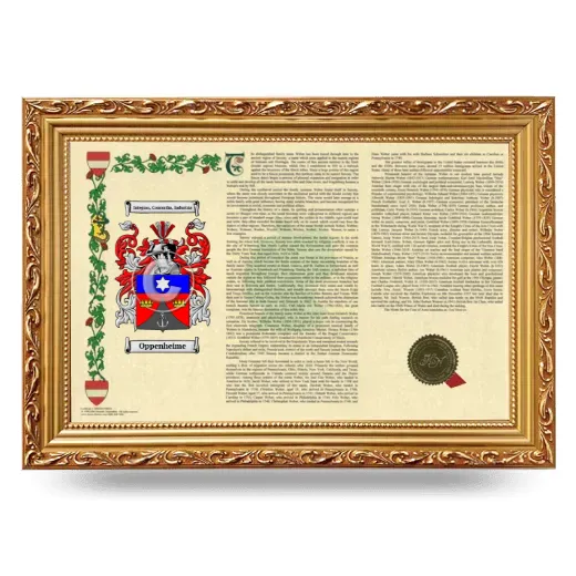 Oppenheime Armorial Landscape Framed - Gold