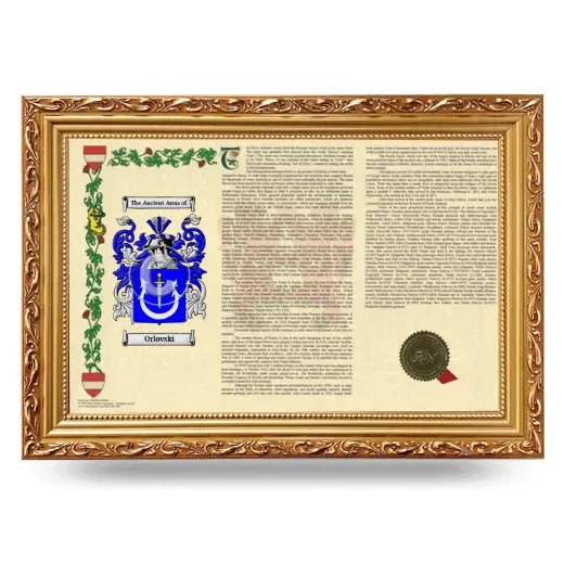Orlovski Armorial Landscape Framed - Gold