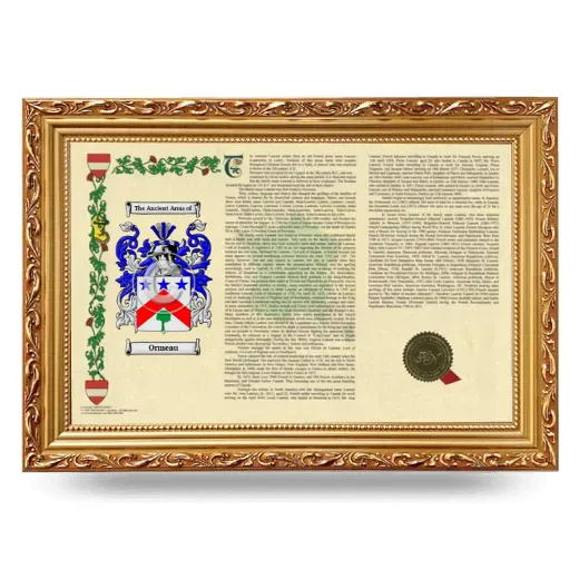 Ormeau Armorial Landscape Framed - Gold