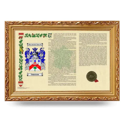 Ormesson Armorial Landscape Framed - Gold
