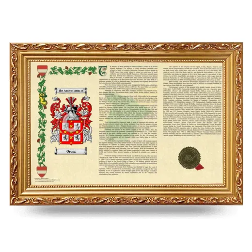 Orosz Armorial Landscape Framed - Gold