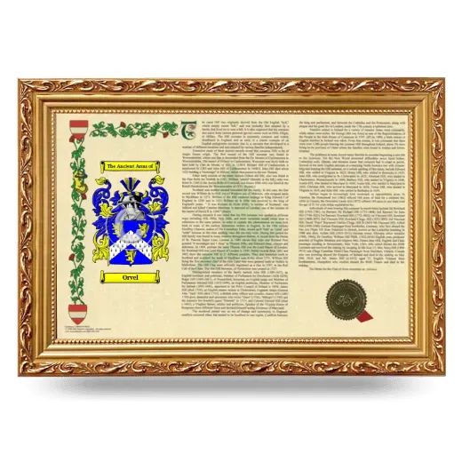 Orvel Armorial Landscape Framed - Gold