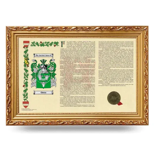 Osess Armorial Landscape Framed - Gold