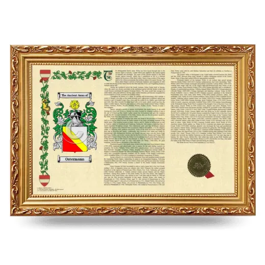 Ostermann Armorial Landscape Framed - Gold