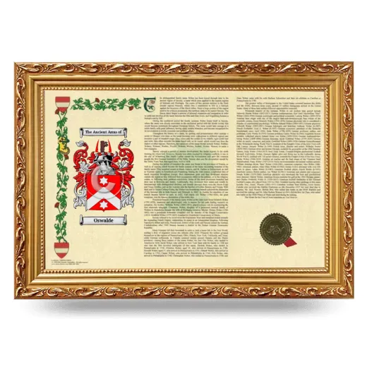 Oswalde Armorial Landscape Framed - Gold