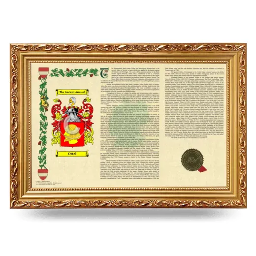 Ottel Armorial Landscape Framed - Gold