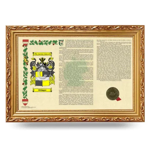 Ottinger Armorial Landscape Framed - Gold