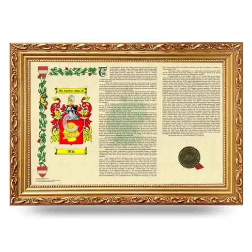 Otts Armorial Landscape Framed - Gold