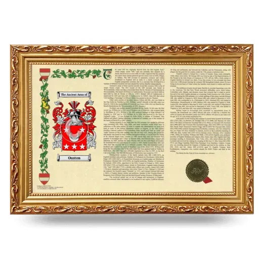 Ouston Armorial Landscape Framed - Gold