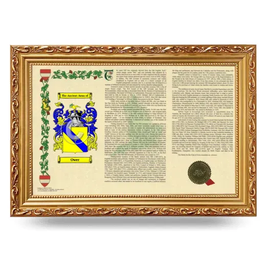 Ower Armorial Landscape Framed - Gold