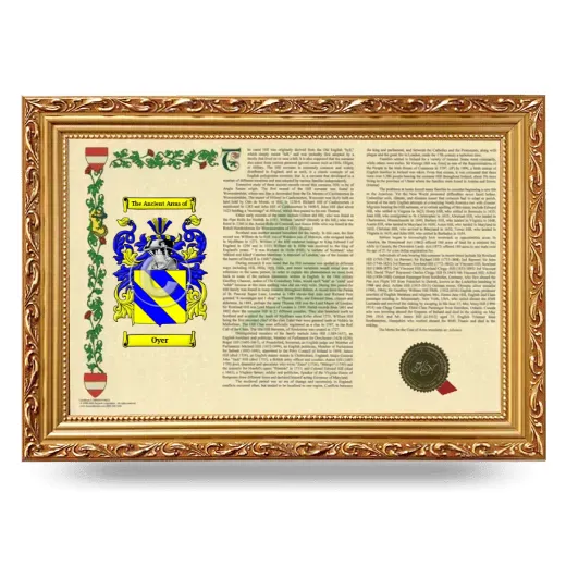 Oyer Armorial Landscape Framed - Gold