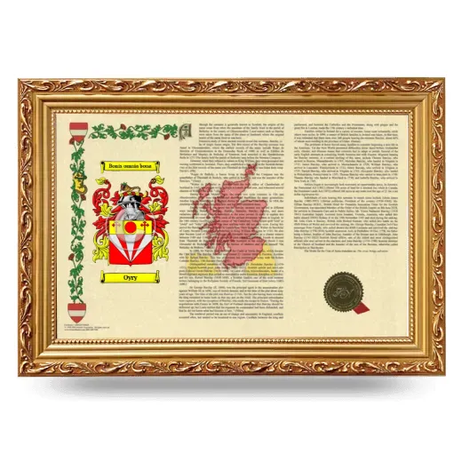 Oyry Armorial Landscape Framed - Gold