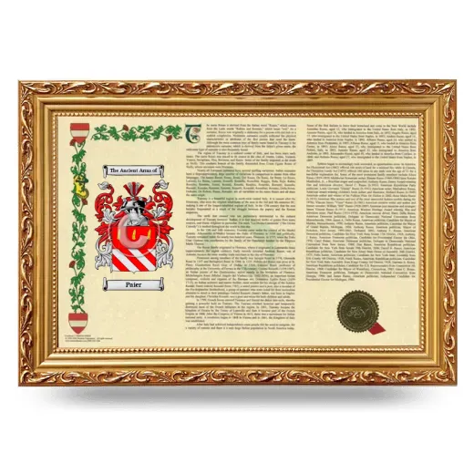 Paier Armorial Landscape Framed - Gold