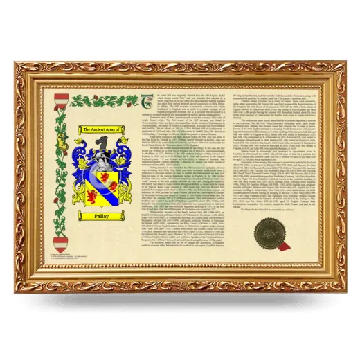 Pallay Armorial Landscape Framed - Gold