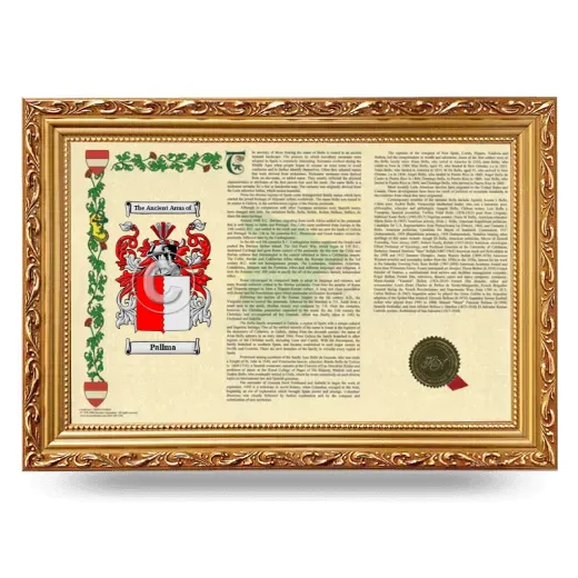 Pallma Armorial Landscape Framed - Gold