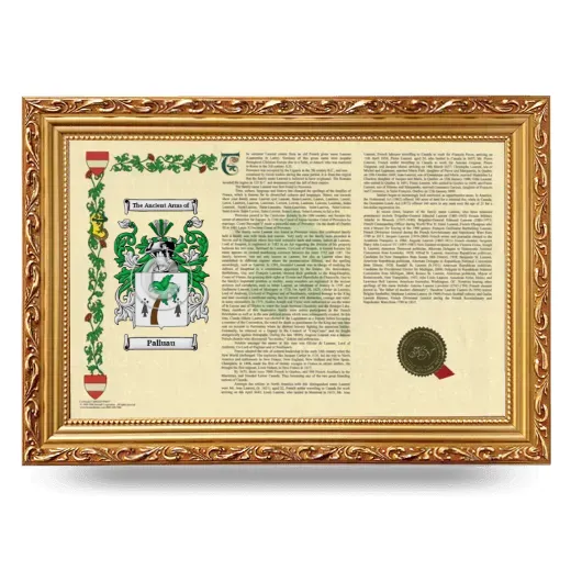 Palluau Armorial Landscape Framed - Gold
