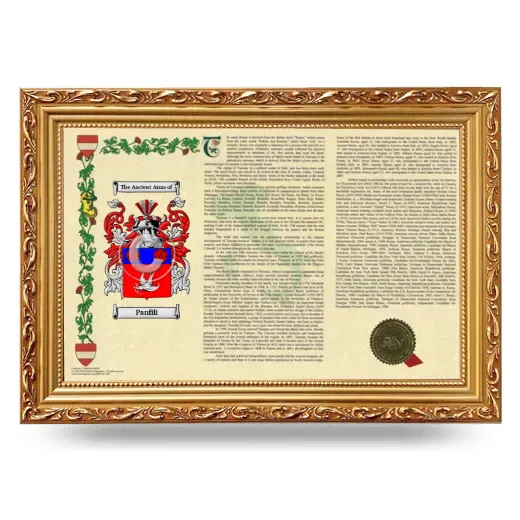 Panfili Armorial Landscape Framed - Gold
