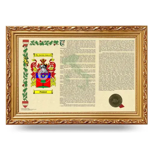 Panizzi Armorial Landscape Framed - Gold