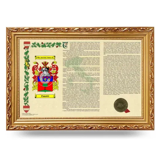 Panotti Armorial Landscape Framed - Gold