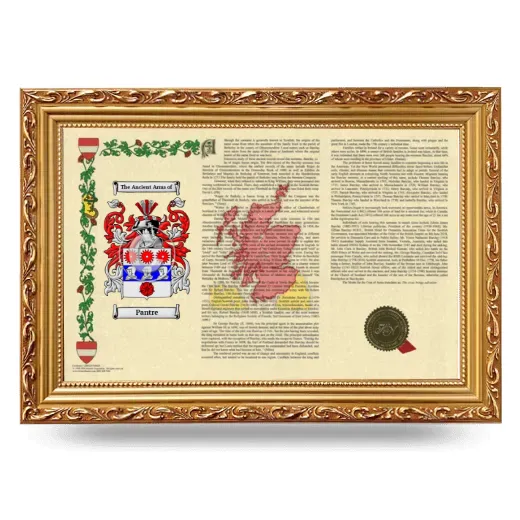 Pantre Armorial Landscape Framed - Gold