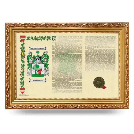 Paquerette Armorial Landscape Framed - Gold