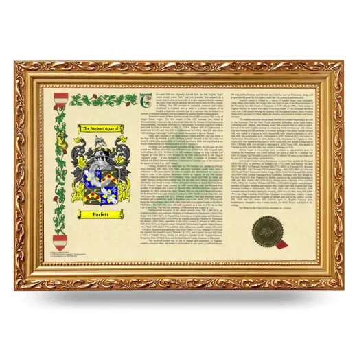 Parfett Armorial Landscape Framed - Gold