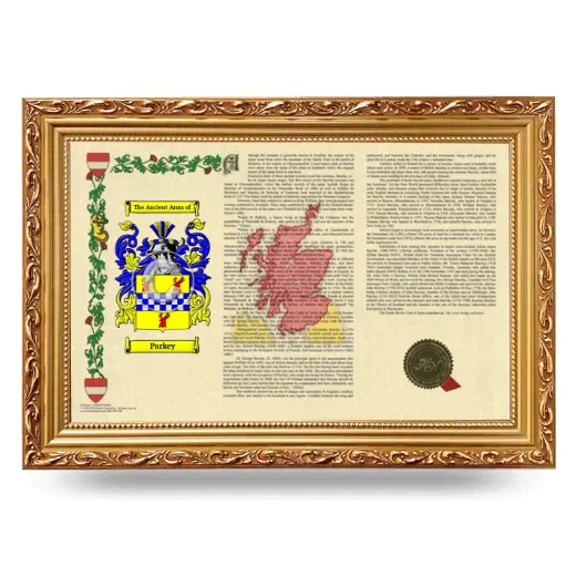 Parkey Armorial Landscape Framed - Gold