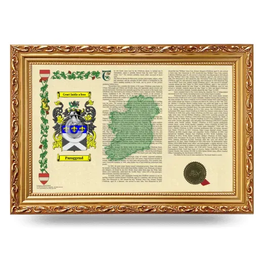 Paroggend Armorial Landscape Framed - Gold