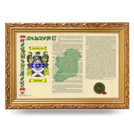 Parricand Armorial Landscape Framed - Gold