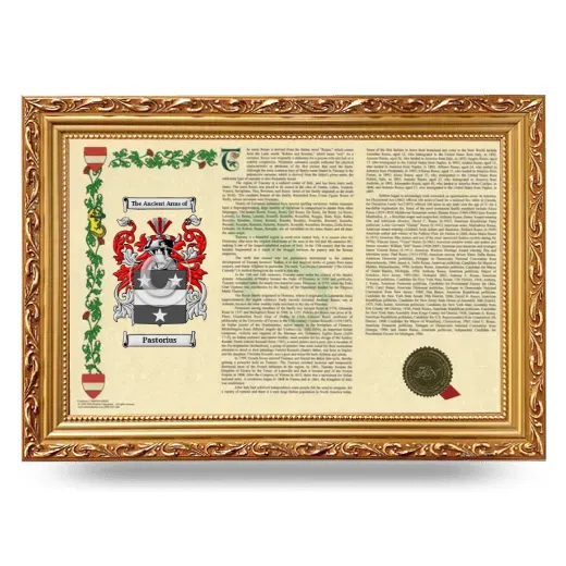 Pastorius Armorial Landscape Framed - Gold
