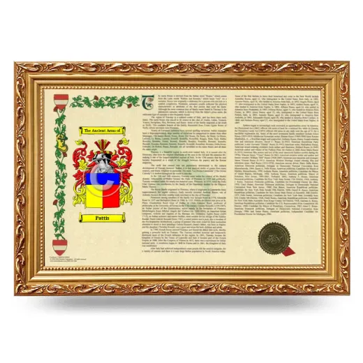 Pattis Armorial Landscape Framed - Gold