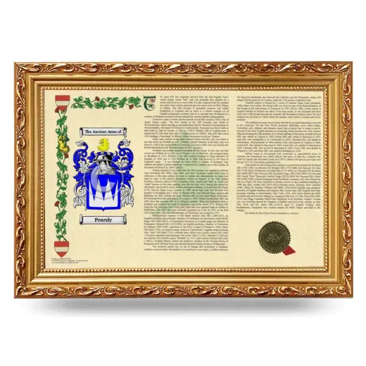 Pearsly Armorial Landscape Framed - Gold