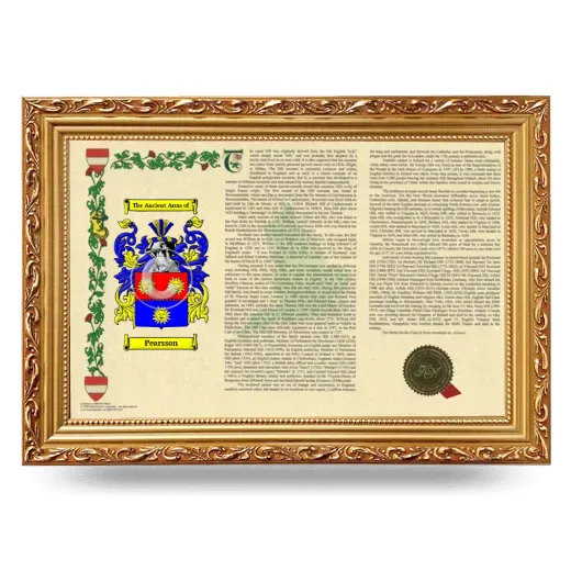 Pearsson Armorial Landscape Framed - Gold