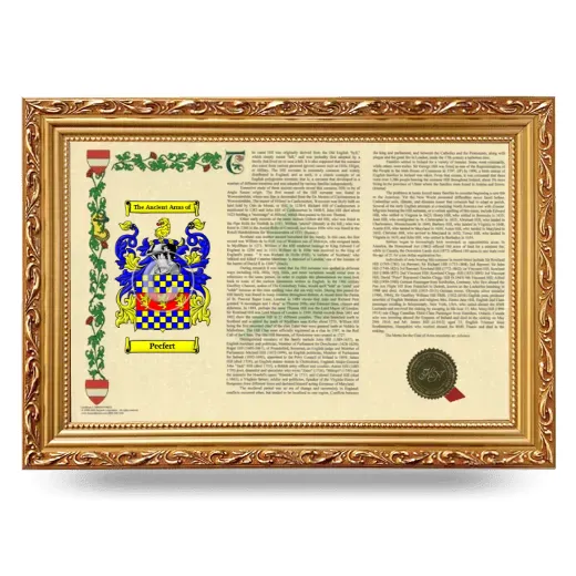 Pecfert Armorial Landscape Framed - Gold